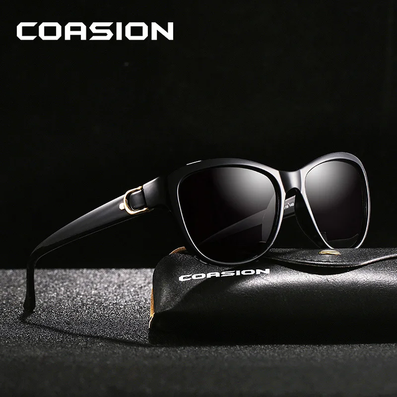 COASION Роскошные брендовые дизайнерские солнцезащитные очки кошачий глаз женские поляризованные элегантные ретро солнцезащитные очки женские lentes de sol mujer CA1212