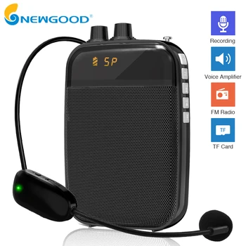 

Wireless Voice Amplifier with Microphone Mini Portable Loudspeaker for Tour Guide Teachers speech amplifier mic speaker fm radio