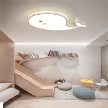 Modern Creative Whale led ceiling light for bedroom kids baby boy girl child ceiling light remote control ceiling lamp fixture modern kids room boy girl bedroom ceiling lamp led creative cartoon animal head ceiling light adjustable angle long arm lamp