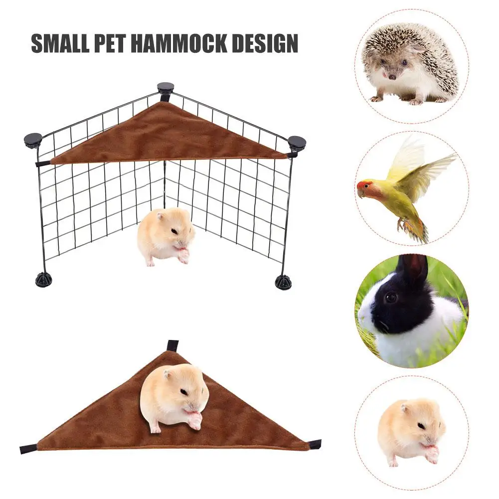 

Solid Color Pet Hamster Hammock Small Pet Fleece Hanging Blanket Mat Hammock Swing Bed House Cage Toy for Squirrels Guinea Pig