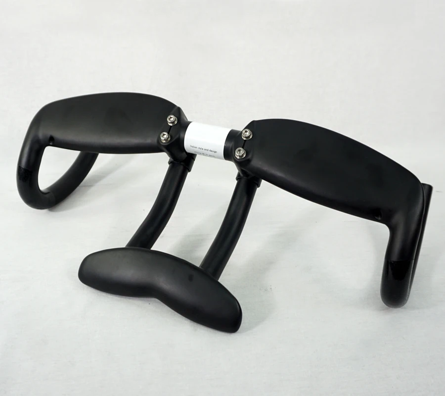 

Full black Handlebar Carbon Fiber Road Bike Bent Bar UD Glossy Matte 400/420/440 mm with extension deputy steering-wheel mtb