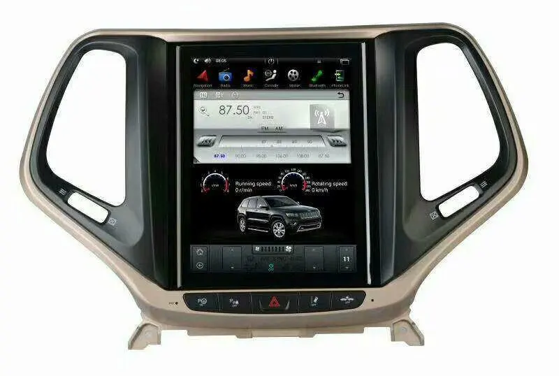 10," сенсорный экран android 7,12 tesla стиль автомобильный dvd-плеер для JEEP Cherokee-с gps навигацией wifi Аудио Авторадио