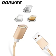 

Dorwee Magnetic Cable USB Type C Cable & Micro USB Cable Nylon Braided LED Indicator Data Sync Magnet Charger Cable for Samsung