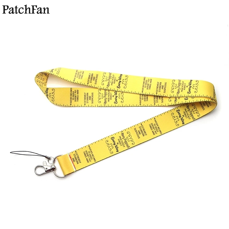 

20pcs/lot Patchfan mary poppins 90s diy kids keyring keychain neck lanyard webbing ribbon neck strap phone holder necklace A1792