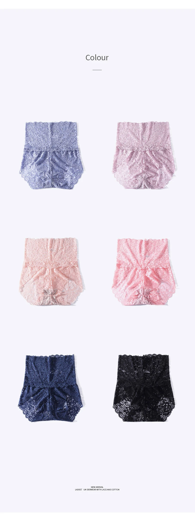 Women's Ultra-thin Seamless Briefs High Waist Panties Plus Size Lace Sexy Lingerie Women Transparent Sexy Knickers Underwear 19 (14)
