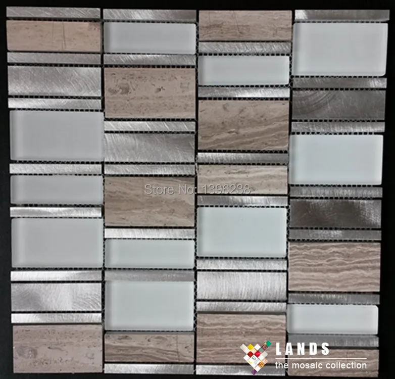 LSALC07,Marble stone mosaic tiles,Glass brick,3d wall tiles,Kitchen backsplash tiles