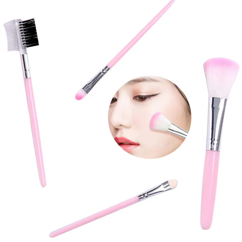 5pcs Eye Shadow Brow Lash Fan Lip Face Make Up Brushes Makeup Brushes