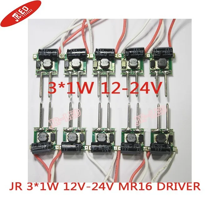 

Free shipping!10pcs 3X1W LED 12V-24v MR16 driver, 3*1W for MR16 lamp cup driver 3pcs 1W LED high power lamp bead, 3W MR16