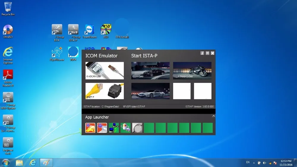  Para bmw icom a2 hdd 500gb 20199 software más reciente (ista d 418 ista p 366) Modo Experto windows