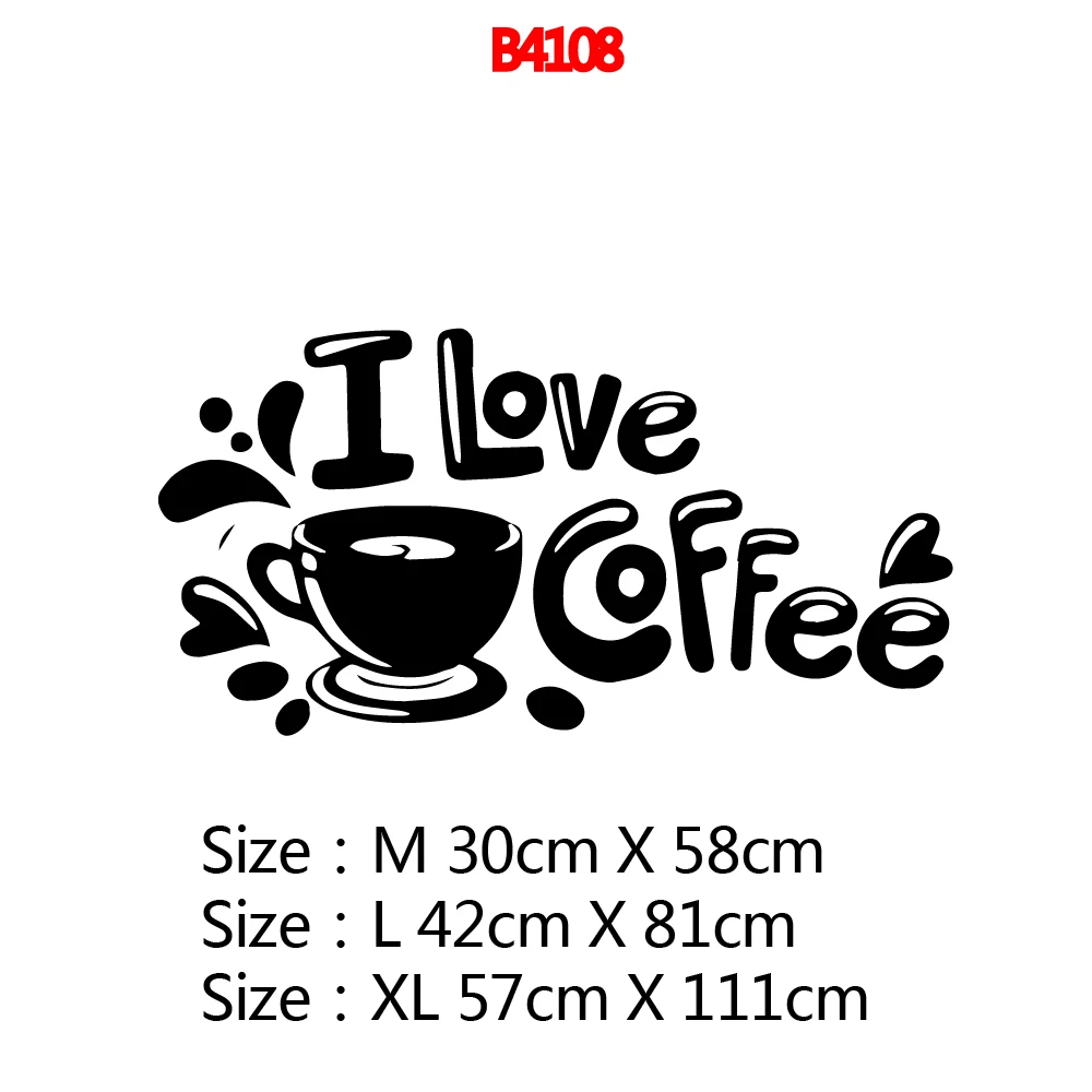 3D Coffee Vinyl Self Adhesive Wallpaper Removable Wall Sticker Wall Decals