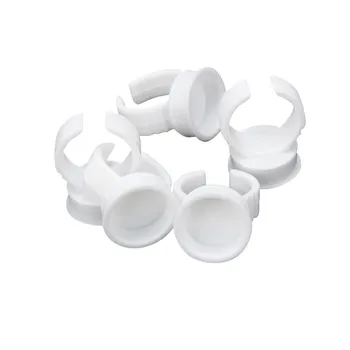 

100 pcs Microblading Pigment Glue Rings Tattoo Ink Holder for makeup Semi Permanent Tattoo Tattoo Accesories