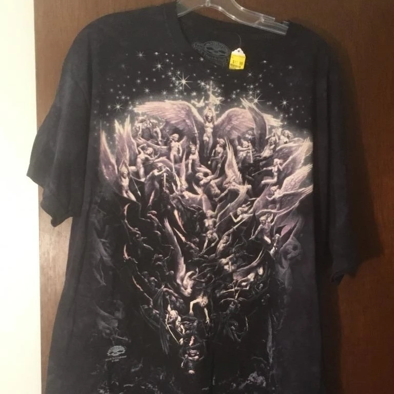 The Mountain Skulbone Angels vs Demons T-Shirt Size X Large