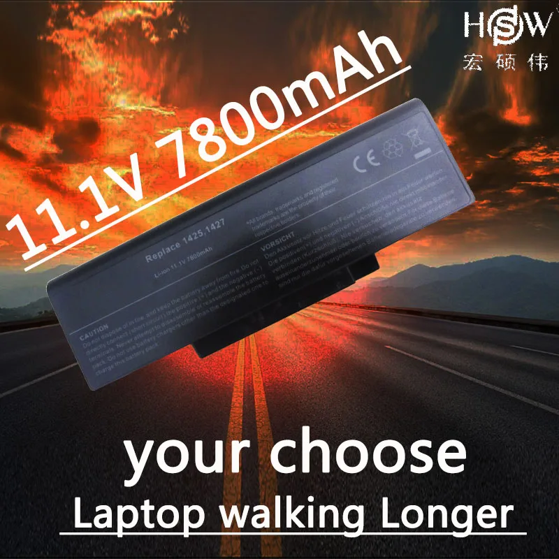 Батарея для ноутбука HSW 7800 мАч 9 ячеек Dell Inspiron 1425 1427 1428 серии BATEL80L6 BATEL80L9 BATFL91L6 BATFT10L61