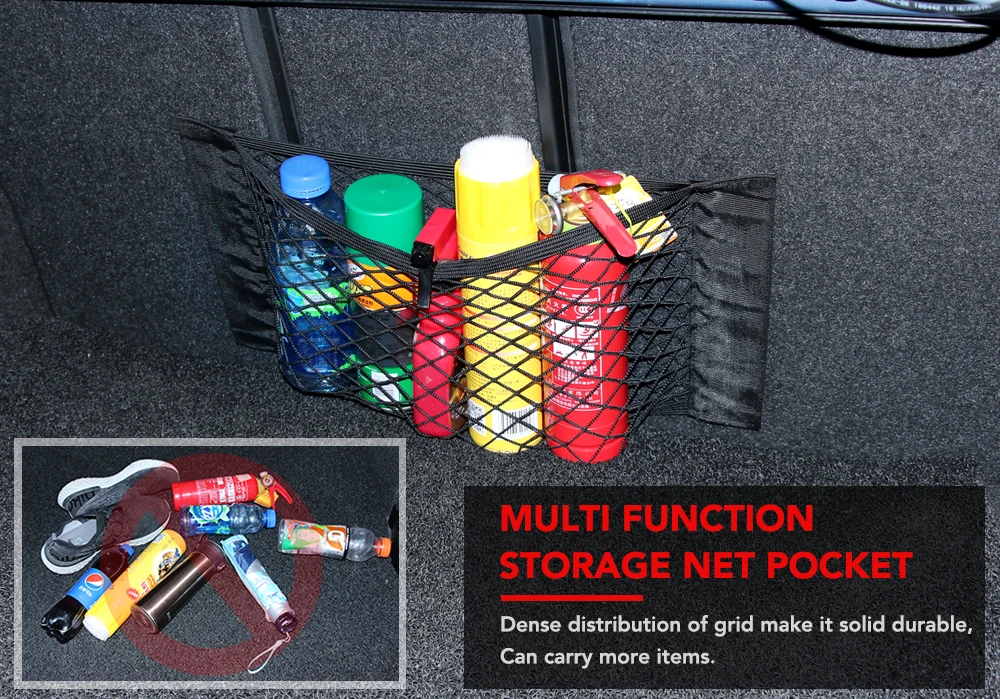 Universal Car trunk net bag Nylon SUV Auto Cargo Storage Mesh Holder Universal For Cars Luggage Nets Travel Pocket