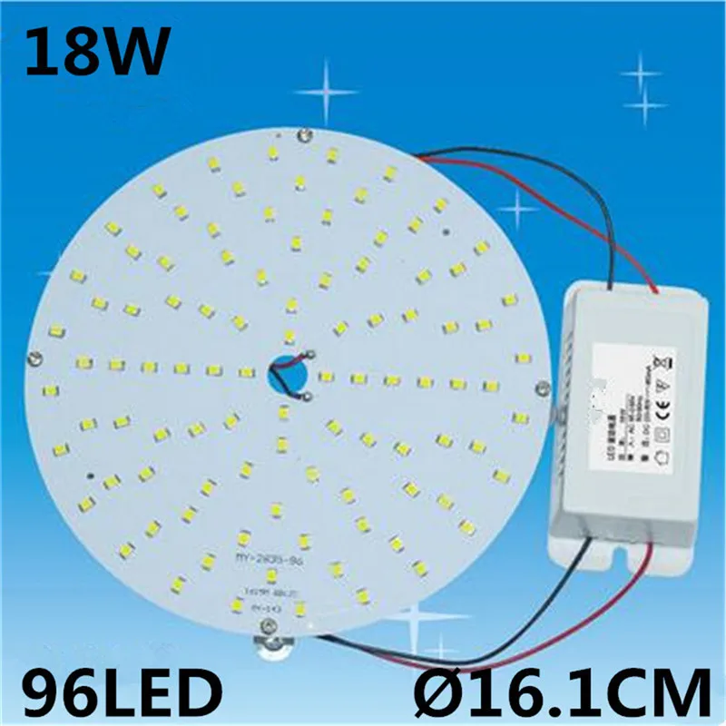 

Circular 18W SMD2835 Brightness 96LED Light Board Led Lamp Panel For Ceiling PCB With LED Replace 2D Tube Cool white/Warm white