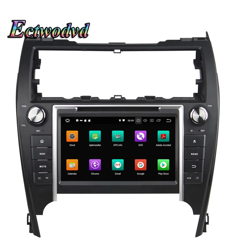 Cheap Ectwodvd Octa Core 4G RAM 64G ROM Android 9.0 Car Multimedia DVD Player GPS HeadUnit For Toyota Camry 2012 US 2
