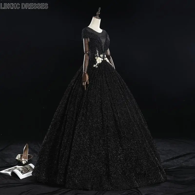 Черное бальное платье, платья для выпускного вечера, Vestidos De Fiesta De Noche Largos Elegantes Musilm, Вечернее Бальное Платье, милое 16 платье