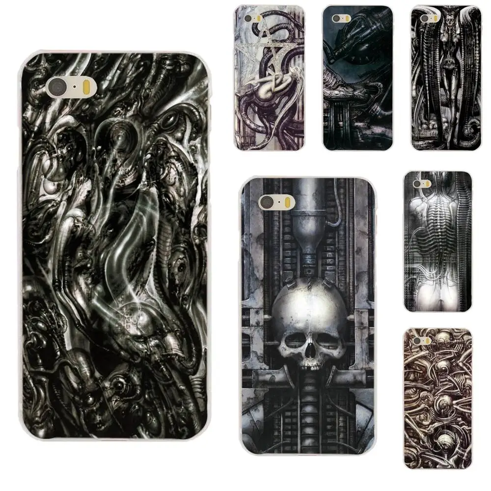 Мягкий Силиконовый ТПУ прозрачный защитный чехол Hr Giger для Apple iPhone X XS Max XR 4 4S 5 5C 5S SE