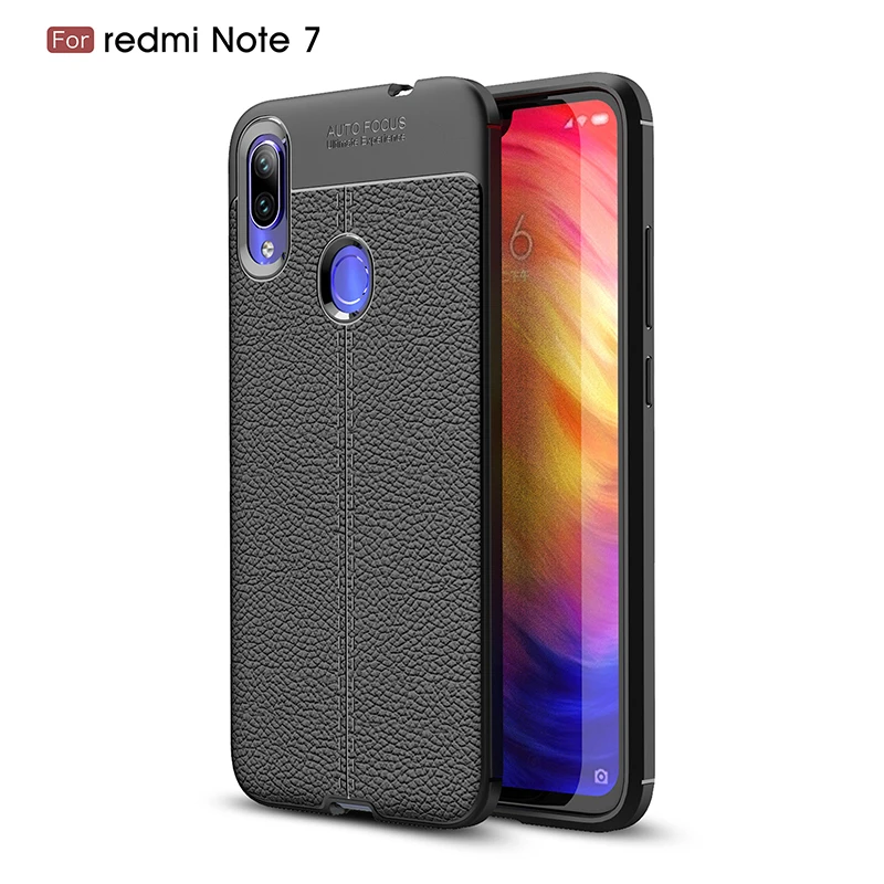 личи копия кожа кожаные кожаный силиконовый чехол на xiomi xiaomi redmi note 7 чехлы