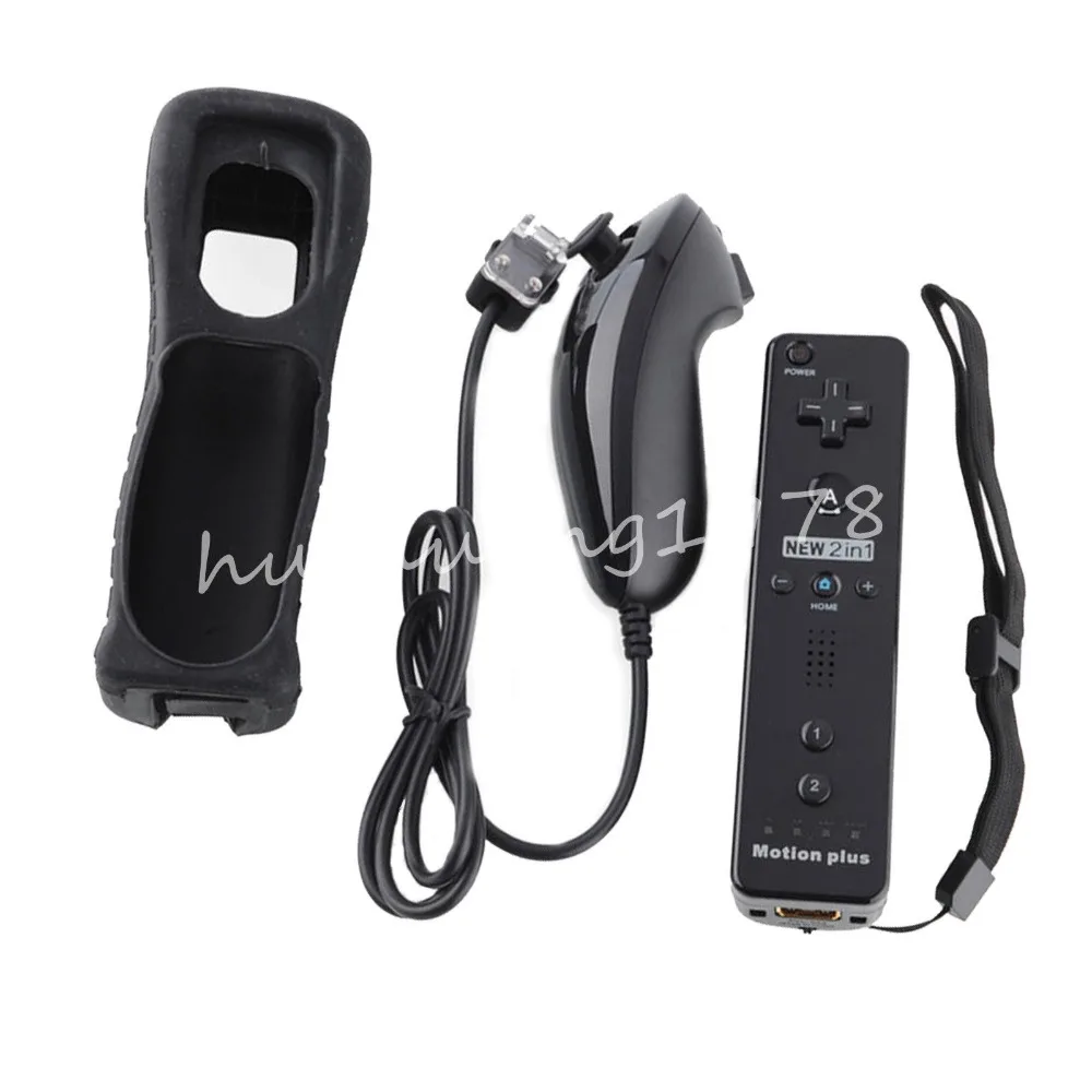 New Styling Motion Plus Remote Controler For Nintendo Wii Game + Wrist + Silicone Case With