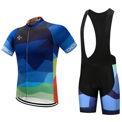 Горячая Велоспорт Джерси Мужская велосипедная одежда Maillot Ciclismo Roupa Ciclismo камуфляжная рубашка открытый MTB нагрудник шорты велосипедные наборы - Цвет: DS009  b