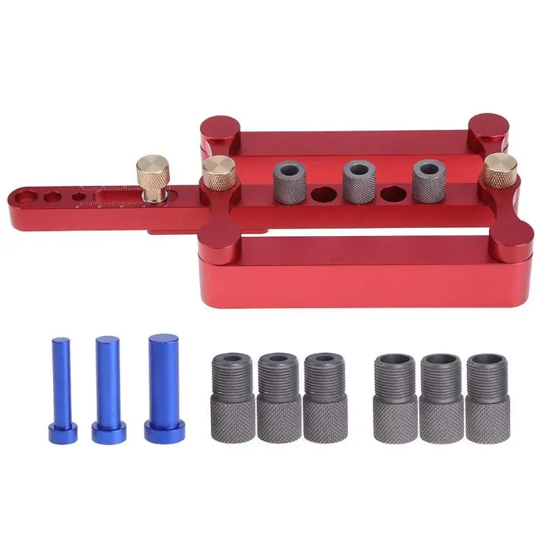 

Woodworking Punching Locator Precise Self Centering Drill Dowel Jig Carpenter Drilling Set Tenon Hand Tools Hole Matkap Furadeir