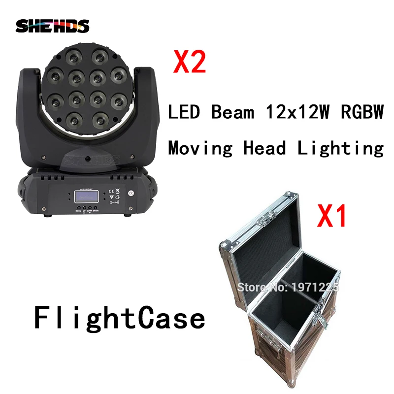 

Flight Case 2in1 For Stage Light/Beam Moving Head Light 12x12W Led Theater Disco Light Professional DJ Equipment Party Nightclub