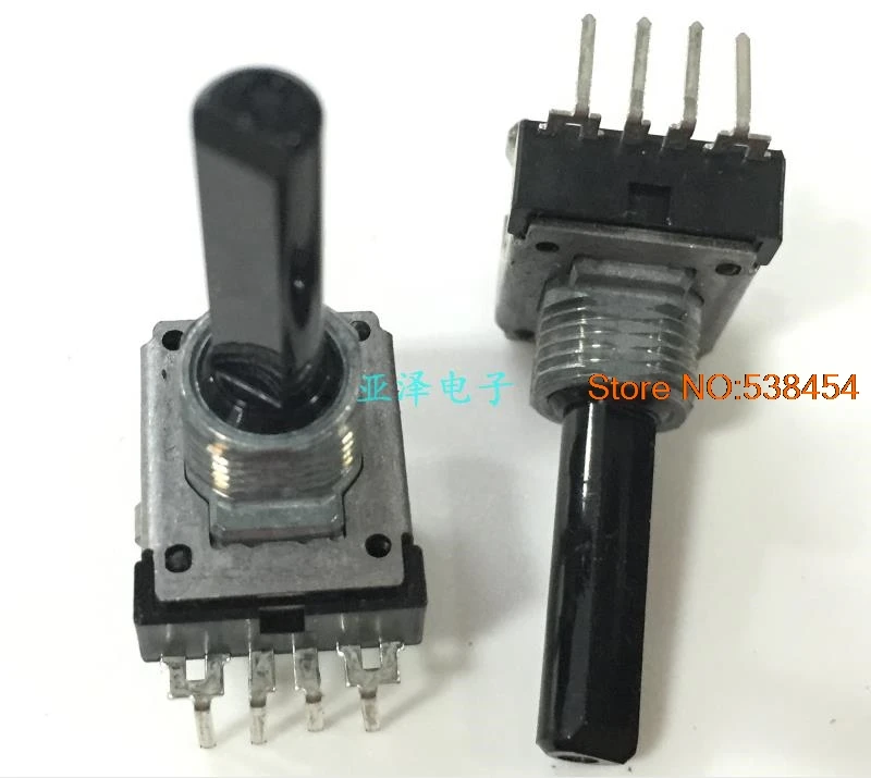 4pcs RK12 single pin 4 pin potentiometer switch 10K axis length 23MM