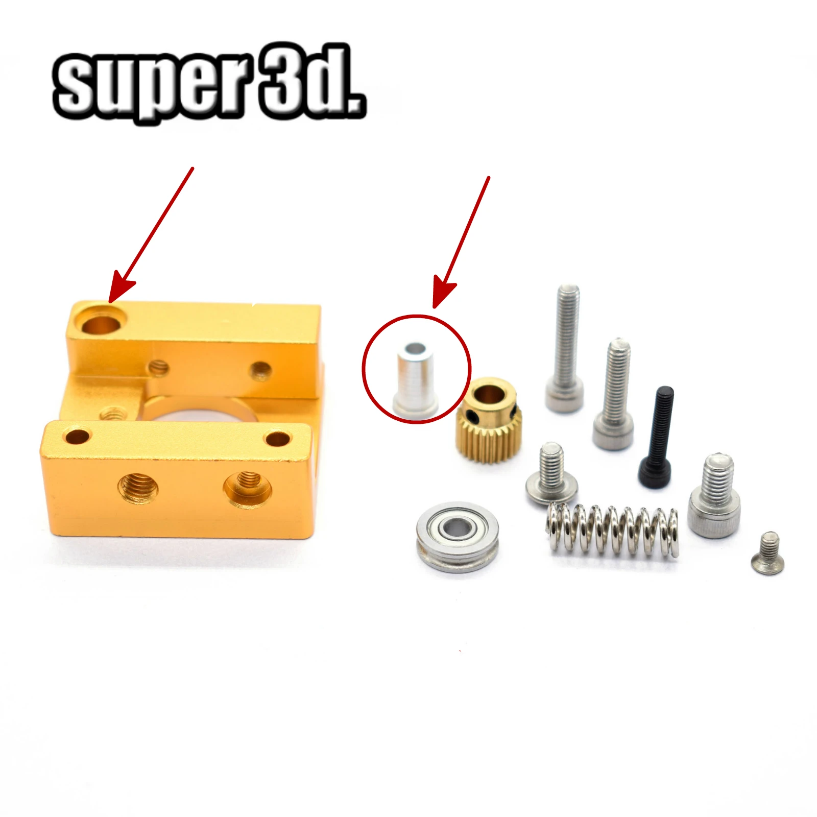 3D Printer MK8 Extruder Aluminum Block single kit 1.75mm Filament