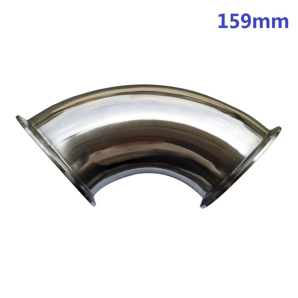 

OD159mm Tri clamp 183mm Stainless Steel Sanitary Ferrule Tri Clamp Elbow 90 Degree Pipe Fittings