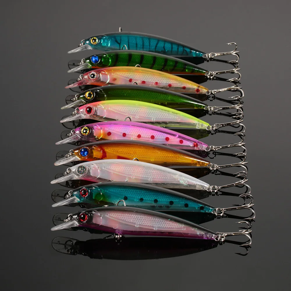 10pcs 11cm/13.5g Minnow Suspending Fishing Baits Lures Hard Bait Bass