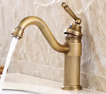 

Antique Bamoob Brass Deck mounted washbasin mixer counter top washbasin tap Cold/hot water faucet 165-FGL001