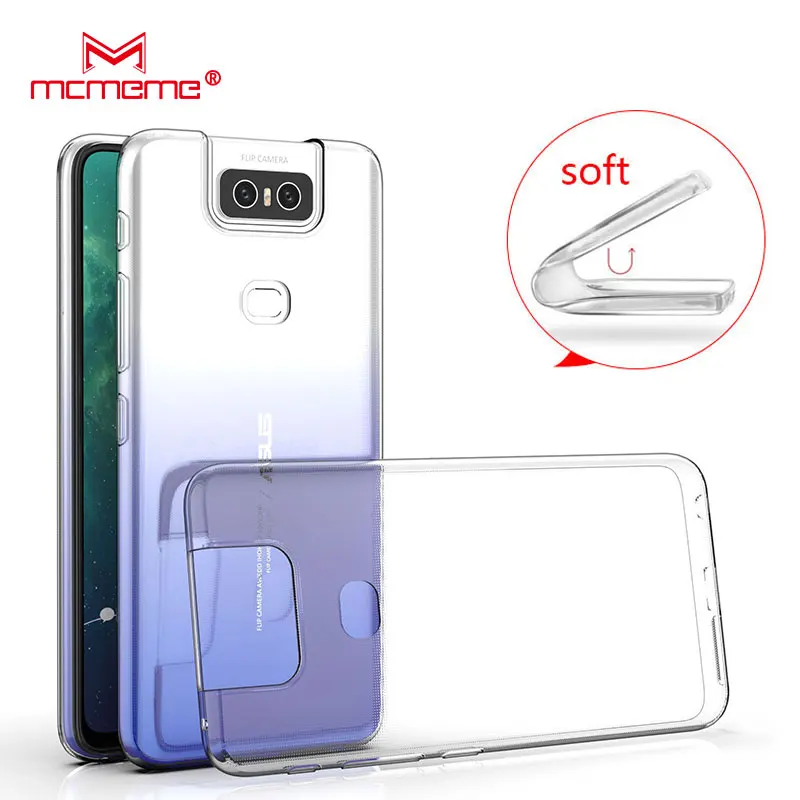 Мягкий силиконовый чехол из ТПУ Для Zenfone 6 zs630kl прозрачный противоударный 6z zs630k z
