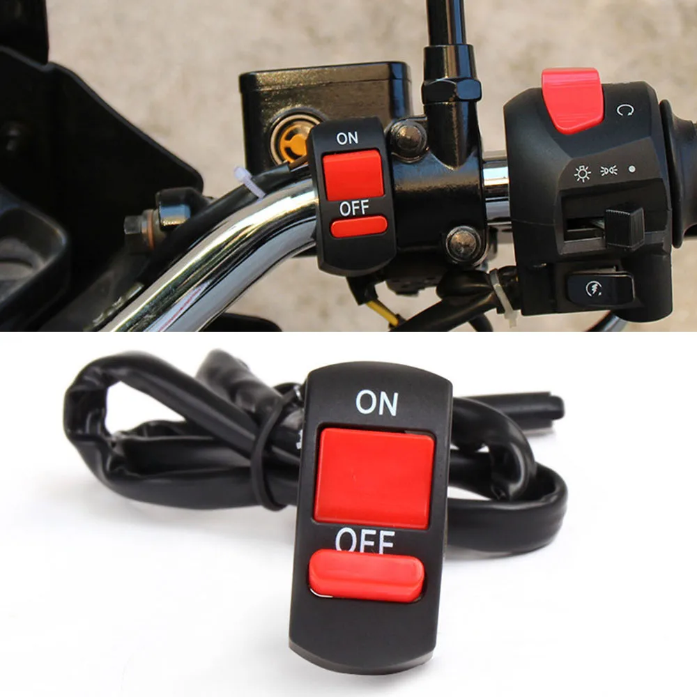 Универсальный мотоциклетный переключатель Руль управления для мотоциклов, кнопка включения выключения для мотора ATV Bike DC12V/10A черный
