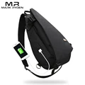 Markryden New Arrivals USB Design High Capacity Chest bag Men Crossbody Bag suit for 9.7 inch Pad  Water Repellent Shoulder Bag