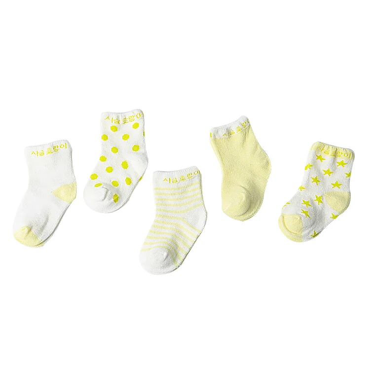 Baby Newborn Infant Socks Anti Slip Floor Slipper Sock Yellowin Socks