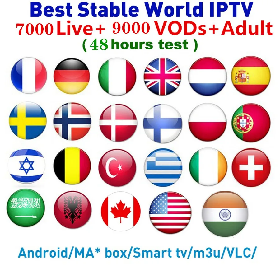 IP ТВ Европы(США, Германия, Италия Nordic Латинской 7000 Каналы мир глобальная 3/6/12 месяцев подписки для M3U Mac Android Смарт ТВ