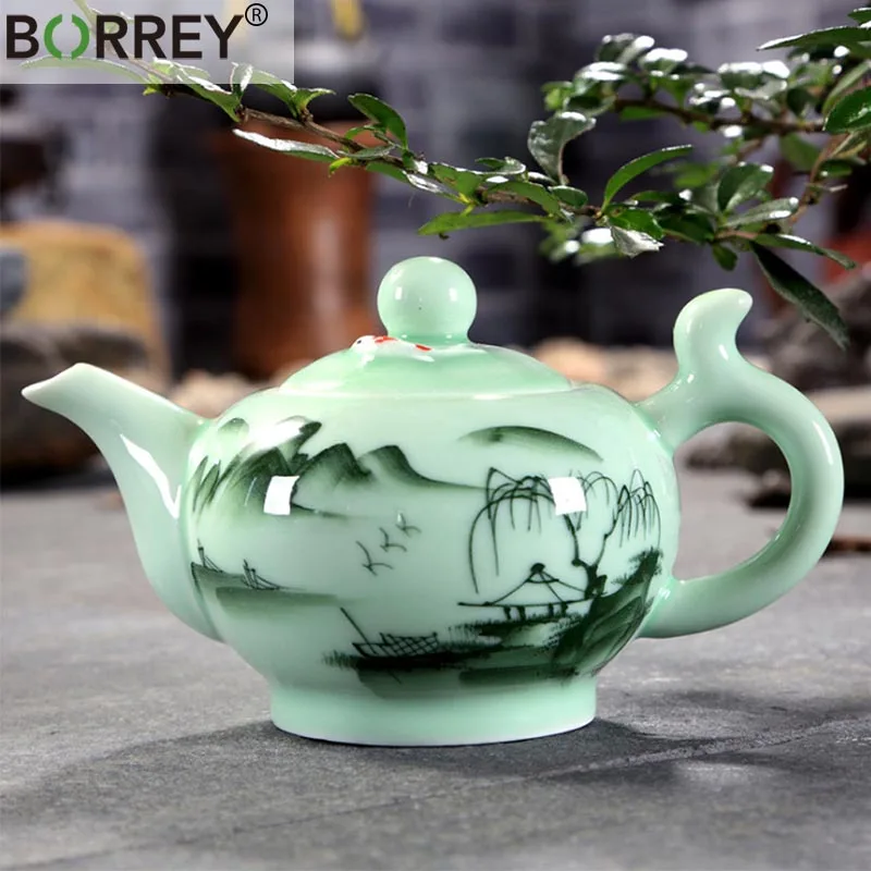 Китайский чайный горшок BORREY Longquan Celadon 220 мл фарфоровая чайная чашка набор кунг фу
