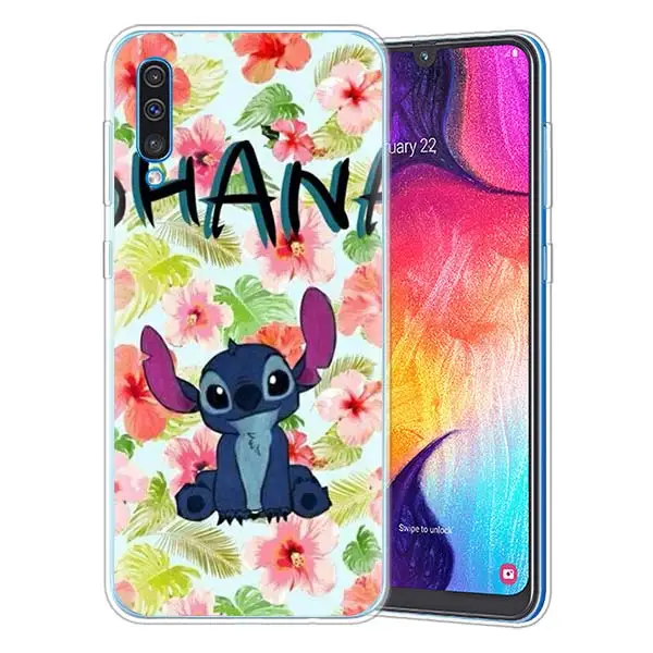 Cartoon Cute Stich Silicone Case for Samsung Galaxy A71 A51 A90 5G A50 A70 A40 A20e A10 A30 A80 A8 Plus A7 A9 Cover - Цвет: 03