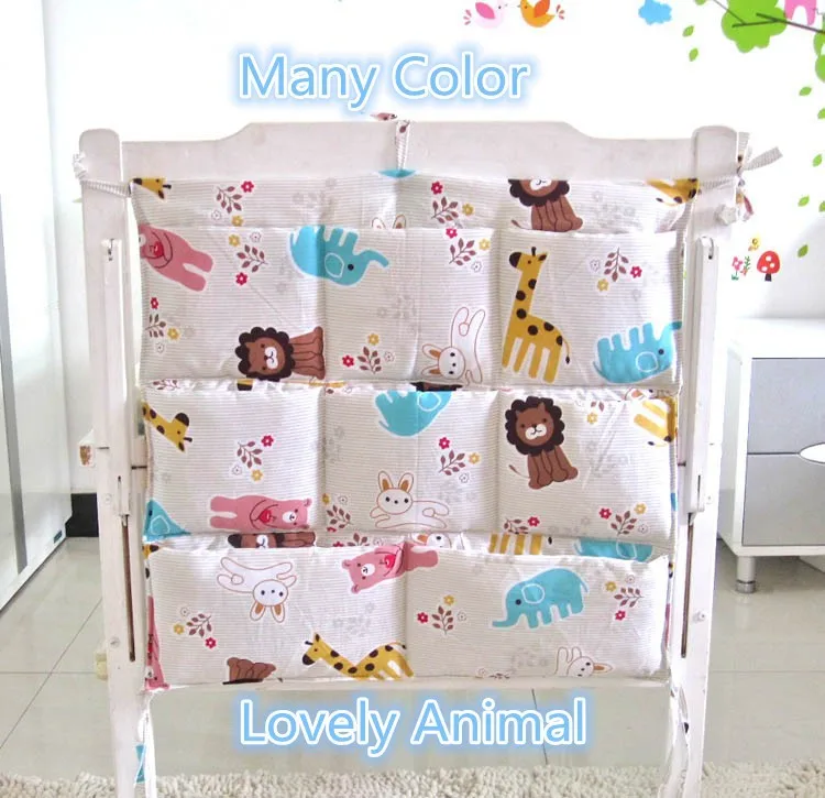 Conjunto de Cama do Bebê Berço para Bebês dos Desenhos Animados Armazenamento Pendurado Bolsas Elefante Bolsa 62*52cm 6 Mamãe e Bebê