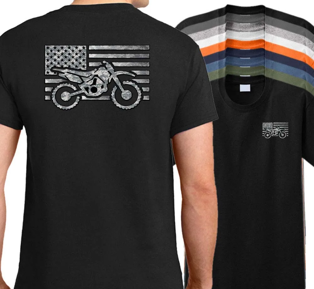 Новый 2020 модная футболка для мужчин Hipster сша грязь байкер флаг американский Езда