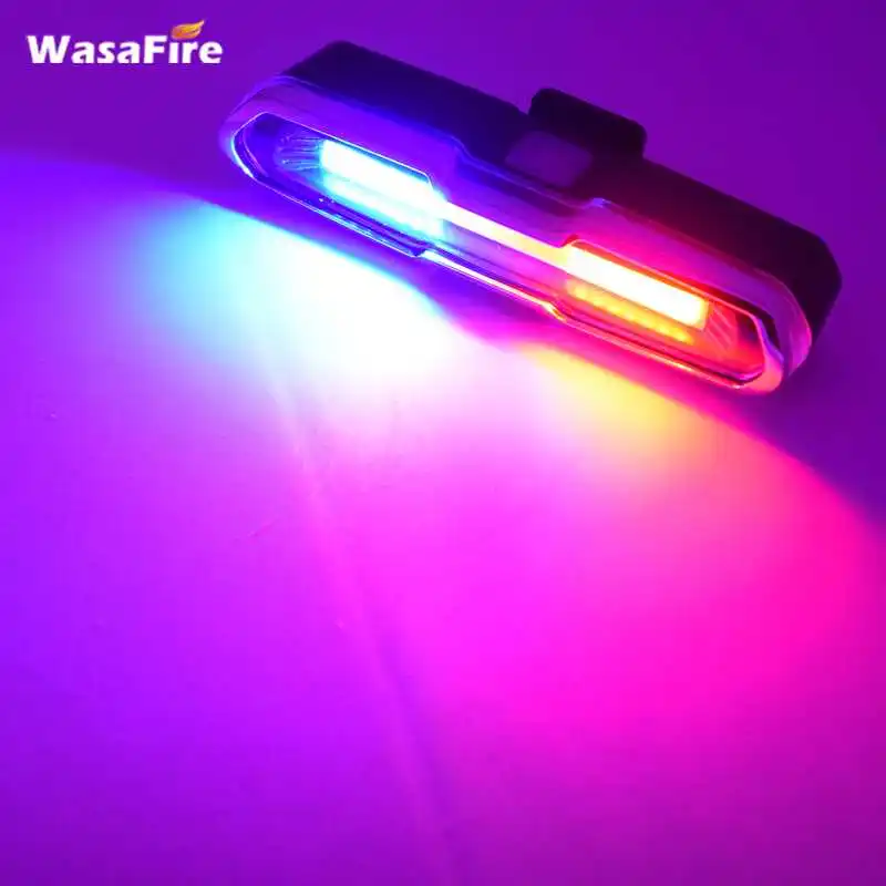 WasaFire, велосипедный светильник, ультра-яркий Предупреждение, светодиодный, USB, перезаряжаемый, передняя, задняя лампа, велосипедный задний светильник, лампа для езды на велосипеде, COB, подарок