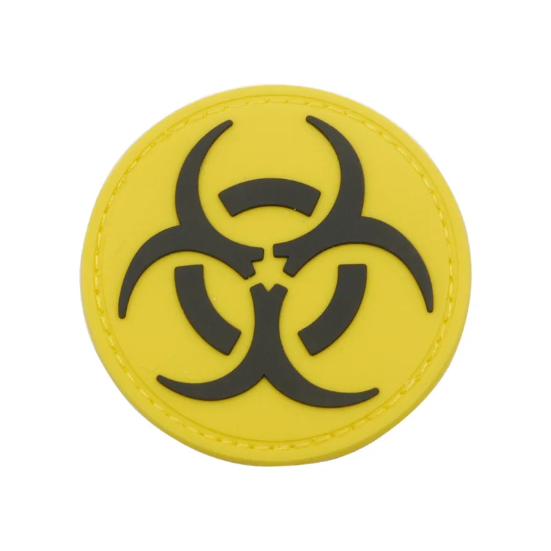 

Biohazard Radiation Symbol sign patch danger poison toxic warning applique patch badbe for backpack jacket