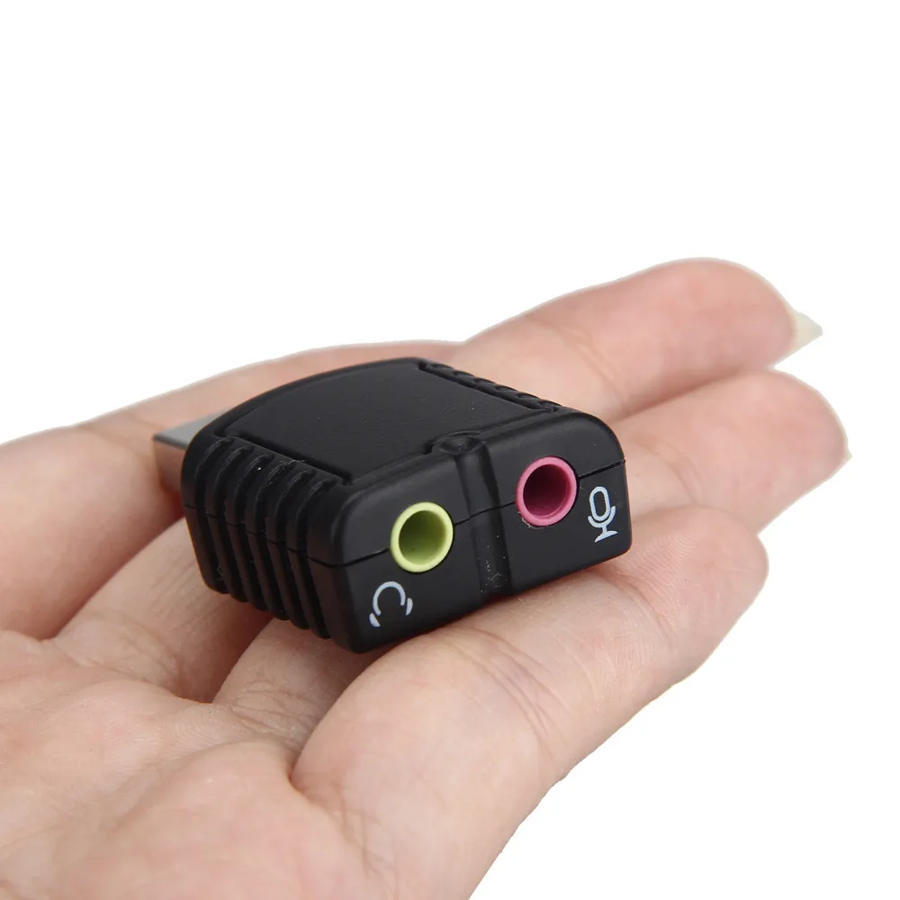 Портативный USB внешняя звуковая карта Микрофон Наушники стерео звуковой адаптер