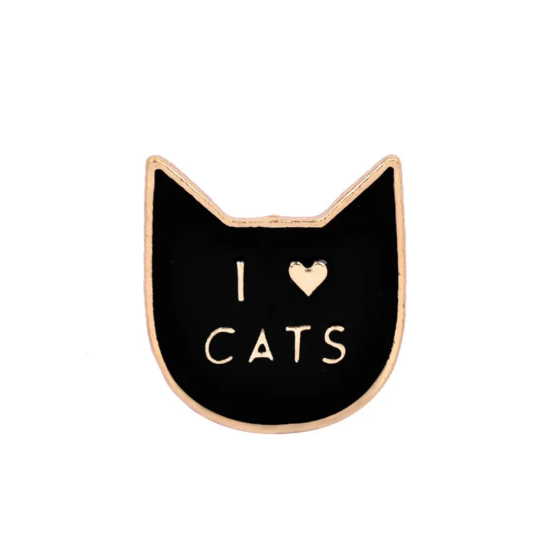 2018 Новое поступление милый мультфильм эмали Pin броши для Для женщин I Love Cat