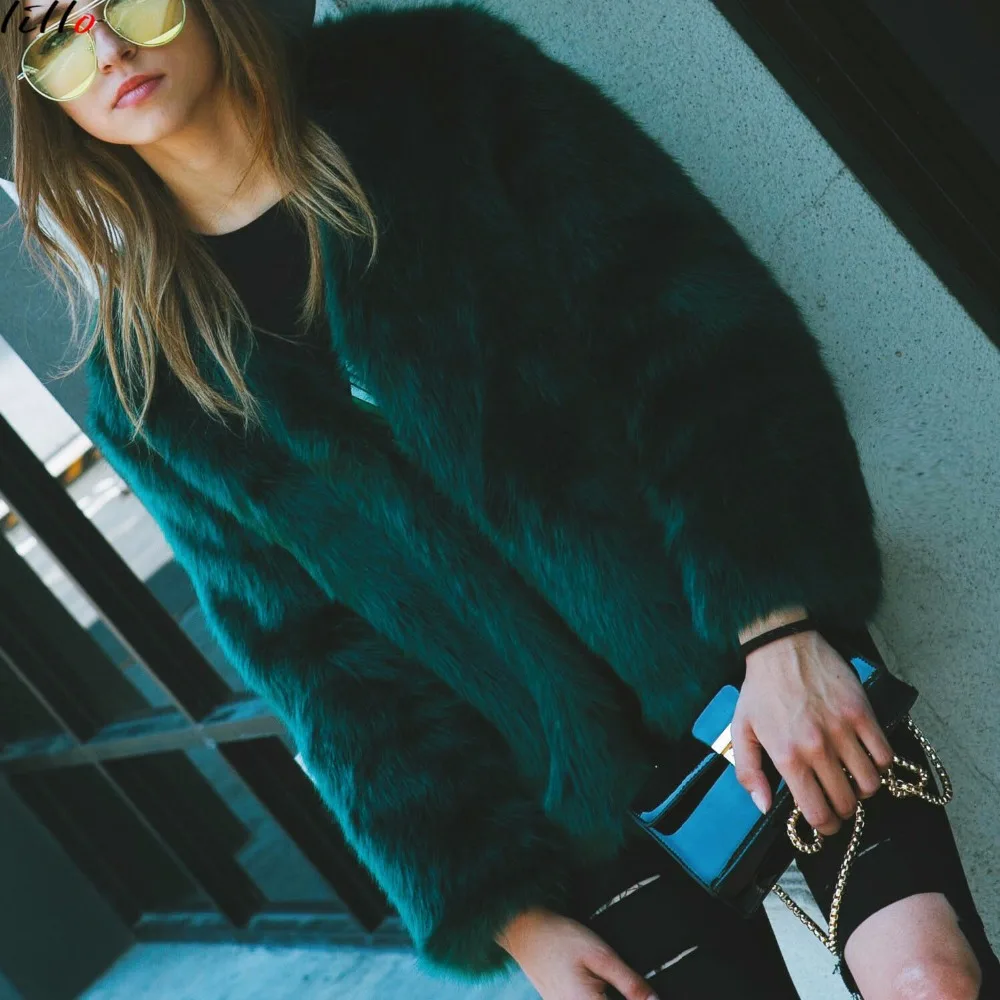 

2019 women' s imitation fur short coat jacket autumn and winter new real shot artificial wool imitation fox fur fashion popular