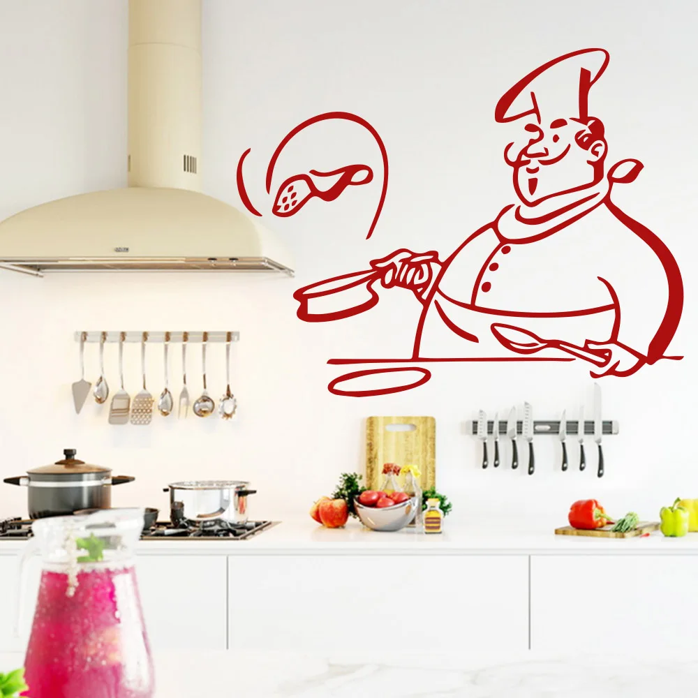 Kitchen Cooking Chef Removable Wall Sticker for Kids Livingroom Windows Glass Decor Home Cabinet Tile Carved Stickers MeleStore Kitchen Cooking Chef Removable Wall Sticker for Kids Livingroom Windows Glass Decor Home Cabinet Tile Carved Stickers MeleStore