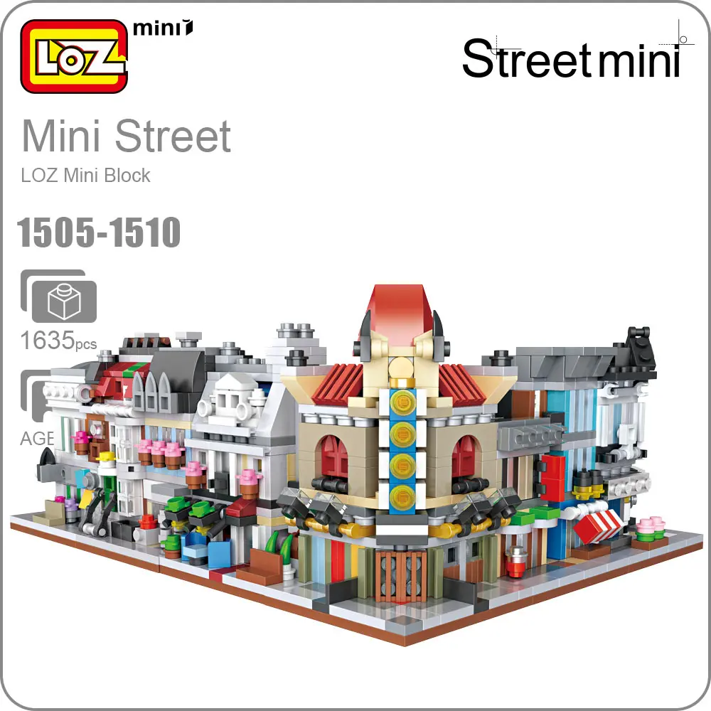LOZ Blocks House Mini Street View Building Block Set Plastic Brick Toy