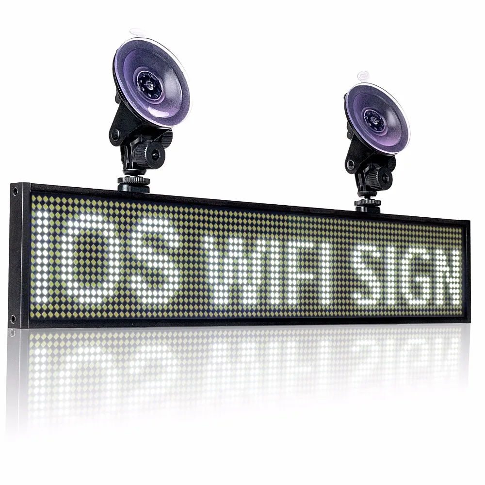82cm window P5mm SMD LED sign 12v car rolling advertising message board indoor display support phone Wifi input