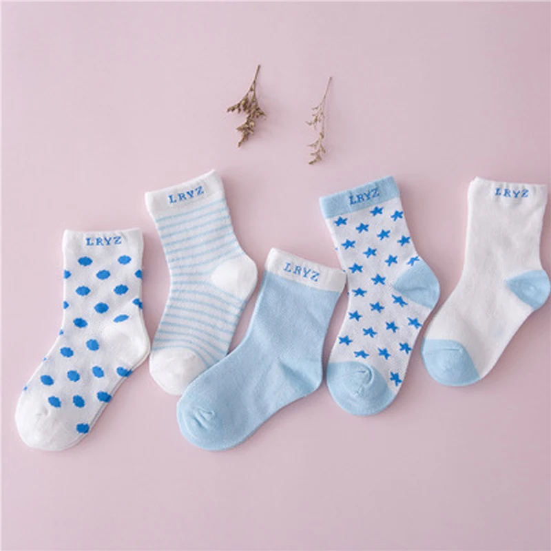 

5 Pairs Baby Child Cartoon Cotton Socks New Born Infant Toddler Soft Sock Comfortable Boy Girl Ankle Socks Children's Socks